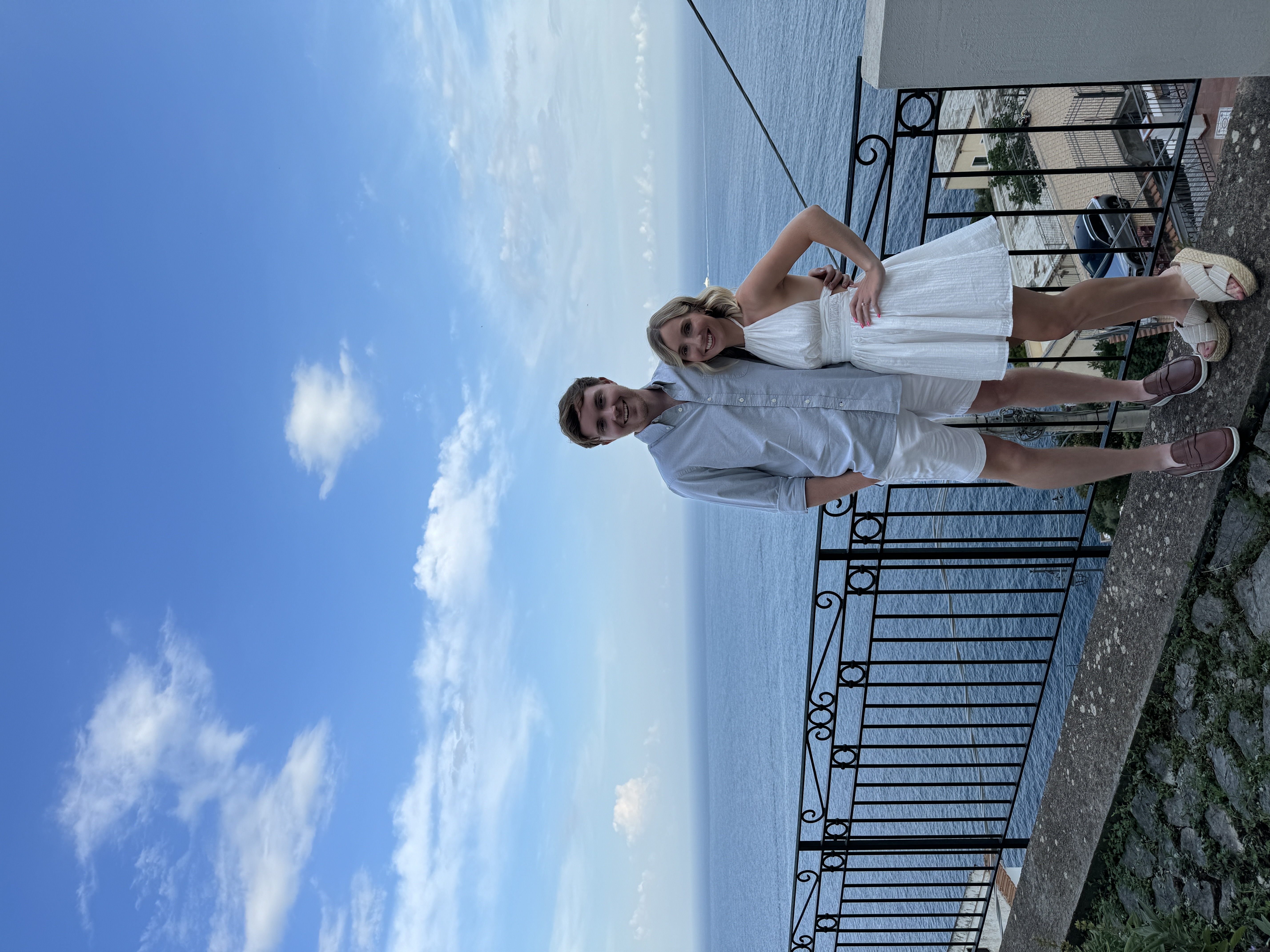 Alex and his wife overlooking the ocean