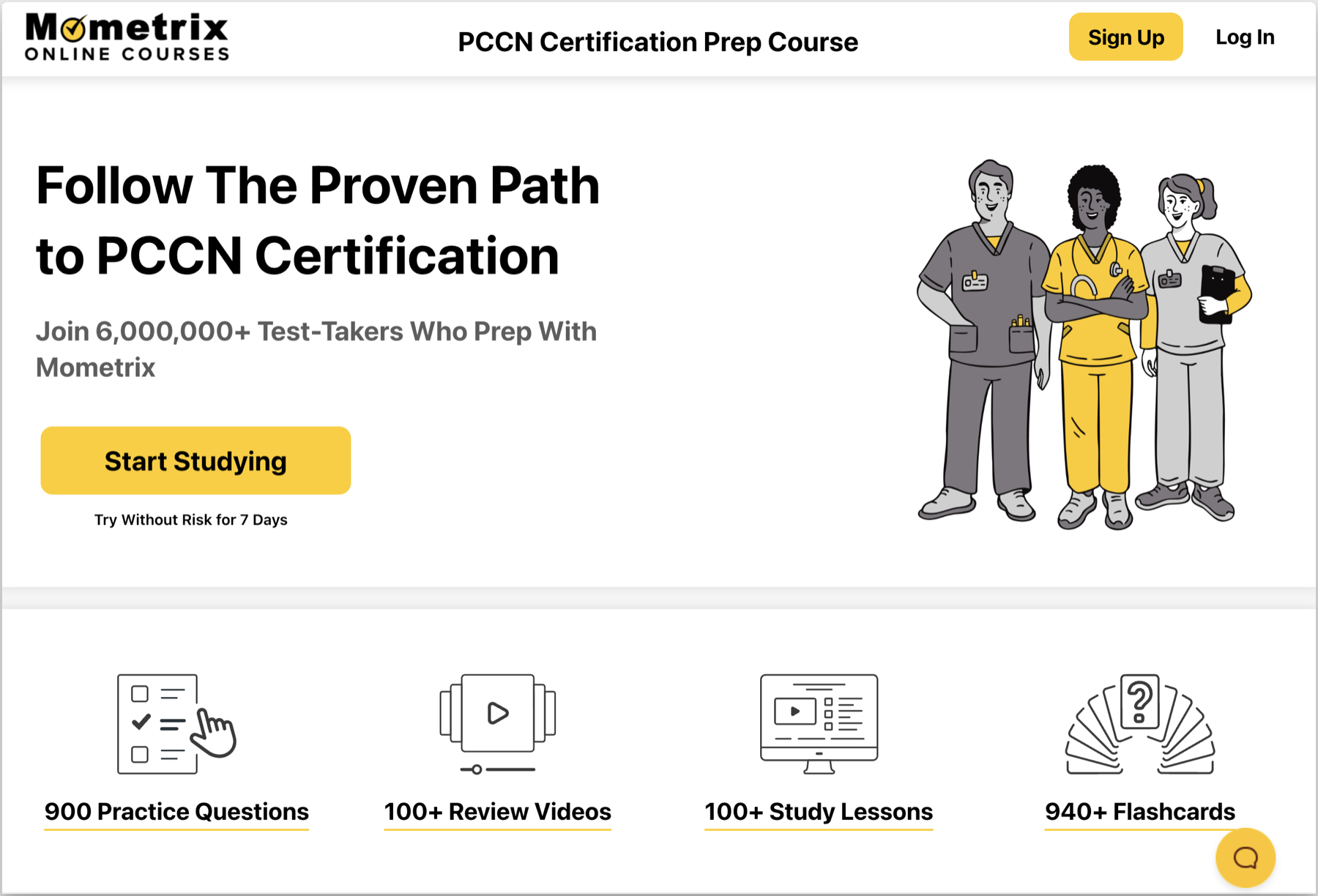 After version of the online course sales page